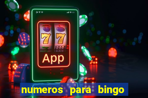 numeros para bingo de 1 a 90